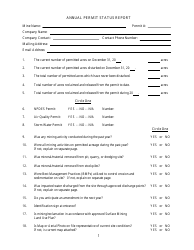 &quot;Annual Permit Status Report Form&quot; - Georgia (United States)