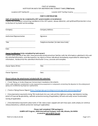 Form 7530 Notification Data for Underground Storage Tanks - Georgia (United States), Page 5