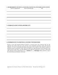 Application for a License to Practice as a Water Well Contractor - Georgia (United States), Page 4