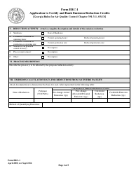 Form ERC-1 Application to Certify and Bank Emission Reduction Credits [georgia Rules for Air Quality Control Chapter 391-3-1-.03(13)] - Georgia (United States), Page 2