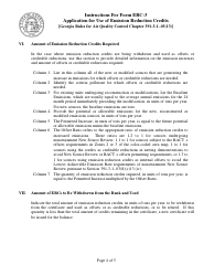 Instructions for Form ERC-3 Application for Use of Emission Reduction Credits [georgia Rules for Air Quality Control Chapter 391-3-1-.03(13)] - Georgia (United States), Page 4