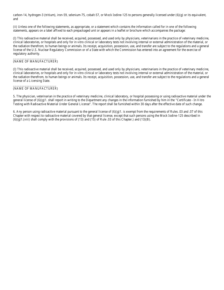 Registration Certificate--in Vitro Testing With Radioactive Material Under General License - Georgia (United States), Page 3