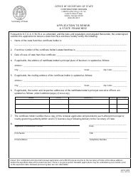 Document preview: Form GAVFL005 Application to Renew a State Franchise - Georgia (United States)