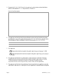 Form GAVFL001 Application for State Franchise to Provide Cable and/or Video Service - Georgia (United States), Page 2