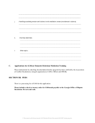 Application for Mediation Course Approval General or Domestic Relations - Georgia (United States), Page 4