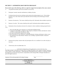 Application for Mediation Course Approval Specialized Domestic Violence Training for Mediators - Georgia (United States), Page 7