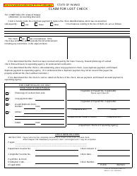 Form C-61 &quot;Claim for Lost Check&quot; - Hawaii