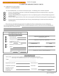 Form C-62 &quot;Claim for Non-received Check&quot; - Hawaii