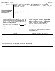 Formulario SSA-4-BK-SP Solicitud Para Beneficios De Seguro Para Ninos (Spanish), Page 8