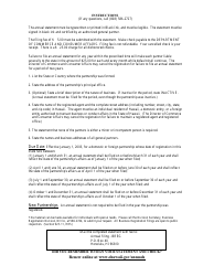 Form G6 Foreign General Partnership Annual Statement - Hawaii, Page 2