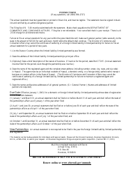 Foreign Limited Liability Limited Partnership Annual Statement - Hawaii, Page 2