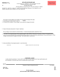 Form Q5 &quot;Domestic Limited Liability Limited Partnership Annual Statement&quot; - Hawaii