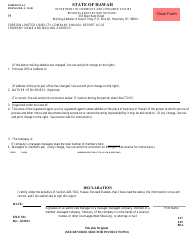Form C6 Foreign Limited Liability Company Annual Report - Hawaii