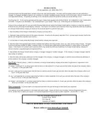 Form C6 Foreign Limited Liability Company Annual Report - Hawaii, Page 2