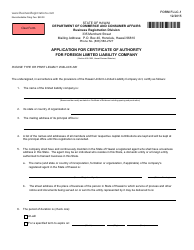 Form FLLC-1 Application for Certificate of Authority for Foreign Limited Liability Company - Hawaii