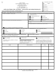 Form DL-2 Application for License - Dealers in Farm Produce - Hawaii
