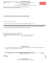 Form K5 &quot;Domestic Limited Liability Partnership Annual Report&quot; - Hawaii