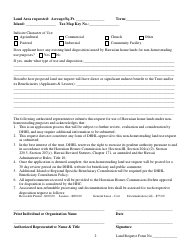 Request Form for Non-homesteading Land Use Purposes - Hawaii, Page 2
