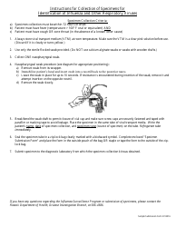 Influenza Surveillance Laboratory Submission Form - Hawaii, Page 2