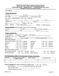 &quot;West Nile Virus Initial Case and Laboratory Submission Report Form&quot; - Hawaii