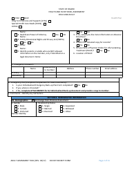 Child and Adult Health and Functional Assessment Form - Hawaii, Page 2