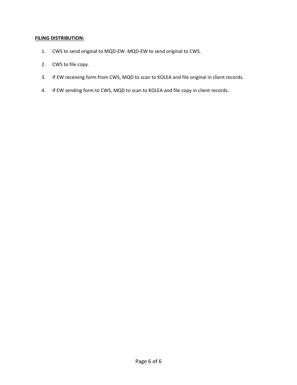 Instructions for Form DHS1106 Cws / Mqd Communication Form (Foster Care) - Hawaii, Page 6