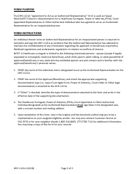 Form DHS1121A Agreement to Act as an Authorized Representative - Hawaii, Page 2