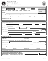 Document preview: Application for Hot Work Permit - Hawaii