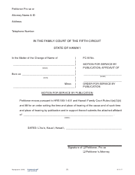 Document preview: Form 5F-P-177 Motion for Service by Publication - Hawaii