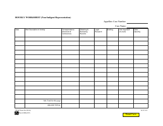 Document preview: HRAP Form 8A (SC-P-352) Hourly Worksheet (Non-indigent Representation) - Hawaii