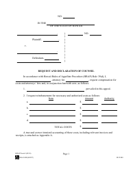 HRAP Form 8 (SC-P-353) &quot;Request and Declaration of Counsel&quot; - Hawaii