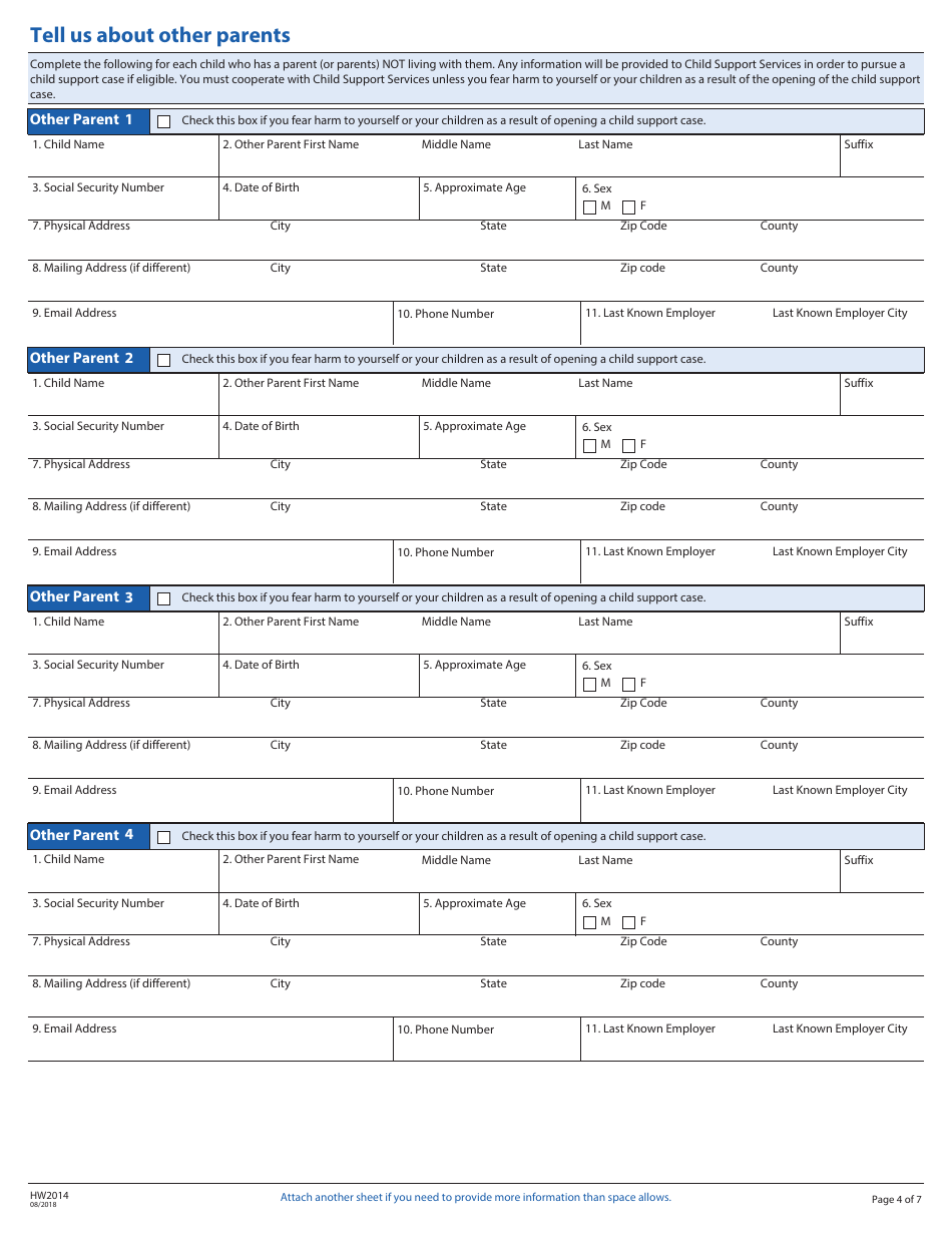 Form HW2014 Application for Health Coverage Assistance - Idaho, Page 5