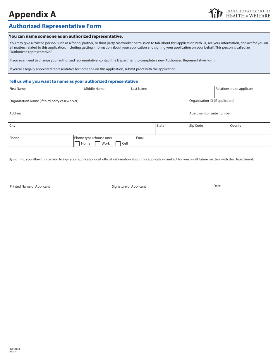 Form HW2014 Application for Health Coverage Assistance - Idaho, Page 9