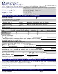 Document preview: Formulario HW0411S Verificacion De Trabajo - Idaho (Spanish)