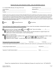 Idaho Special Rate Request Form - Skilled Nursing Facility - Idaho
