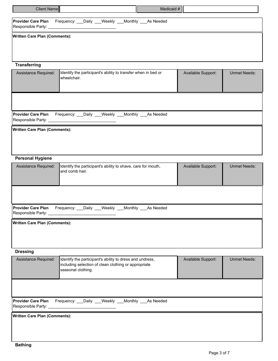 Service Agreement Form - Idaho, Page 3