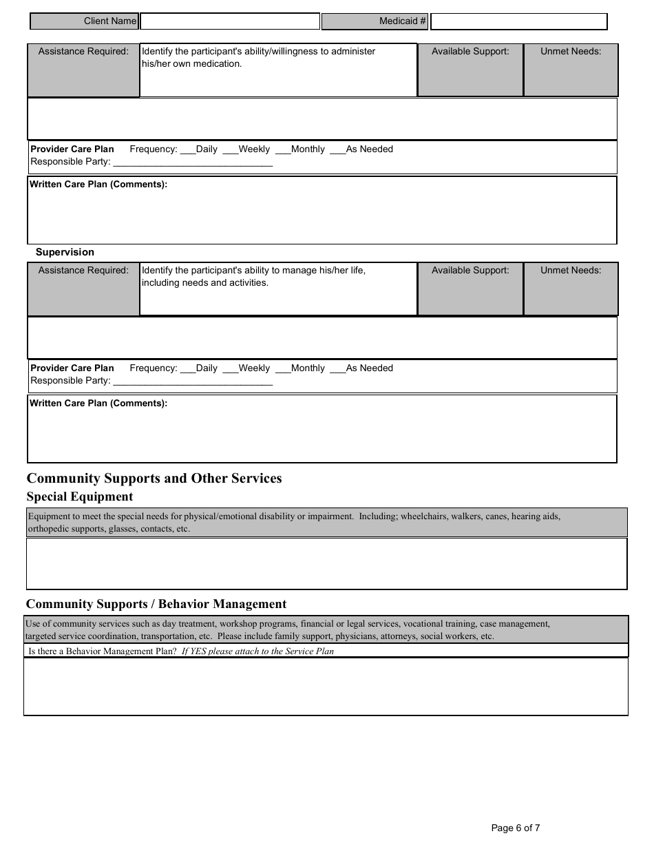 Service Agreement Form - Idaho, Page 6