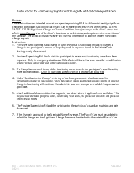 Significant Change/Modification Request Form - Children Private Duty Nursing - Idaho, Page 2