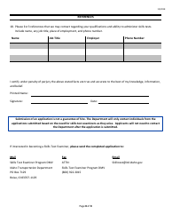 Skills Test Examiner Application Form - Idaho, Page 8