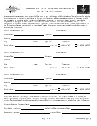 Form IDLOGD0019 &quot;Designation of Agent Form&quot; - Idaho