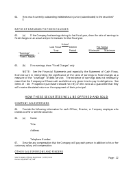 Form U-7 Small Company Offering Registration (Scor) Form - Idaho, Page 22