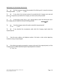 Form U-7 Small Company Offering Registration (Scor) Form - Idaho, Page 24
