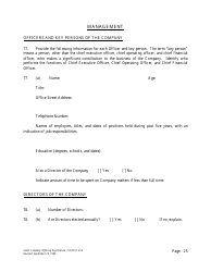 Form U-7 Small Company Offering Registration (Scor) Form - Idaho, Page 25
