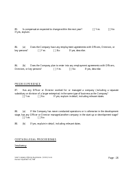 Form U-7 Small Company Offering Registration (Scor) Form - Idaho, Page 28