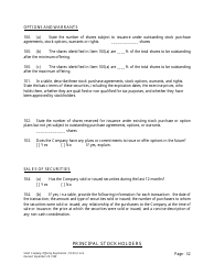 Form U-7 Small Company Offering Registration (Scor) Form - Idaho, Page 32
