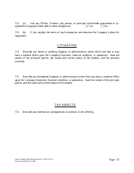 Form U-7 Small Company Offering Registration (Scor) Form - Idaho, Page 35