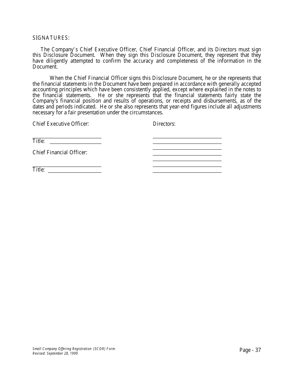 Form U-7 Small Company Offering Registration (Scor) Form - Idaho, Page 37