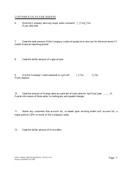 Form U-7 Small Company Offering Registration (Scor) Form - Idaho, Page 7