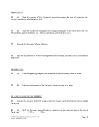 Form U-7 Small Company Offering Registration (Scor) Form - Idaho, Page 9