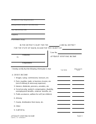 Document preview: Form CAO FL1-11 Affidavit Verifying Income - Idaho